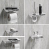 Мыльница LEMARK GLASS LINE с держателем хром/белое стекло 9741037